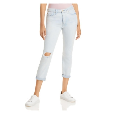7 For All Mankind Womens Josefina Destroyed Button Fly Boyfriend Jeans 