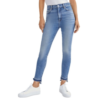 7 For All Mankind Womens Step Hem Crop Skinny Jeans 