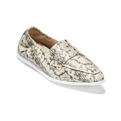 Cole Haan Womens Grand Ambition Amador Snake Print Embossed Loafers 
