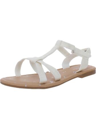 Arizona Jeans Co. Girls Clara II Glitter Memory Foam Flat Sandals 