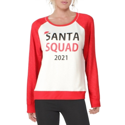 Ande Womens Santa Squad 2021 Slub Holiday Pullover Top 