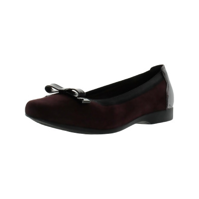 Unstructured by Clarks Womens Un Darcey Bow Suede Dressy Ballet Flats 