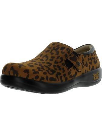 alegria leopard print clogs