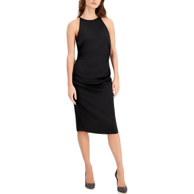Laundry by Shelli Segal Womens Satin Ruched Cocktail and Party Dress 