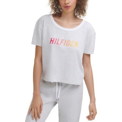 Tommy Hilfiger Sport Womens Cutout Logo Pullover Top 