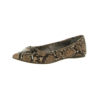 Array Womens Zoey Faux Leather Snake Print Ballet Flats 