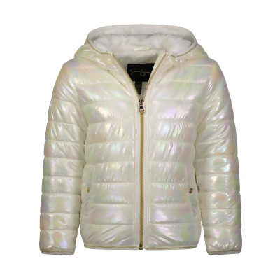 Jessica Simpson Girls Quilted Hooded Puffer Jacket 