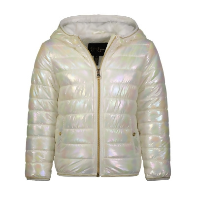 Jessica Simpson Girls Iridescent Quilted Puffer Jacket 