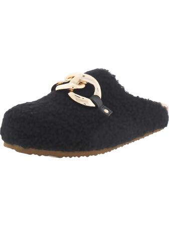 Nine West Womens Everyth 2 Cozy Faux Fur Mules 