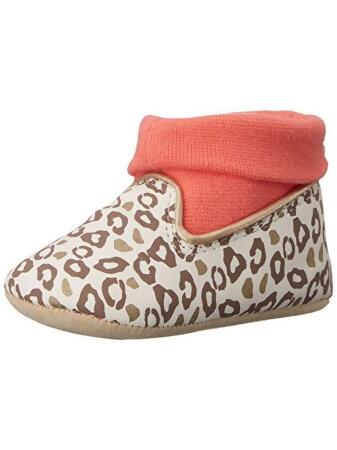 Rosie Pope Kids Footwear Playful Leopard Print Infant Girls Crib Shoes 