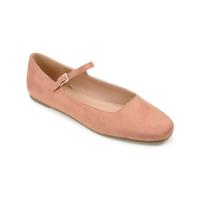 Journee Collection Womens Carrie Faux Suede Slip On Ballet Flats 