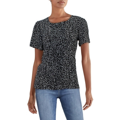 CeCe Womens Printed Pleated Blouse 