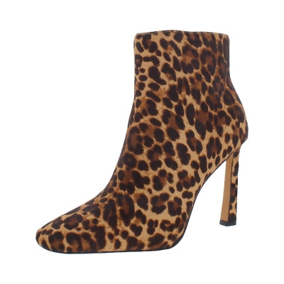 Vince Camuto Womens Calf Hair Animal Print Ankle Boots 