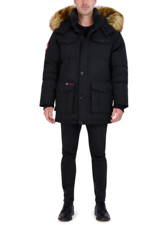 Canada Weather Gear Mens Faux Fur Heavyweight Parka Coat 
