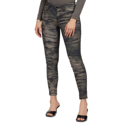 Guess Womens Sexy Curve Mid-Rise Printed Skinny Jeans 