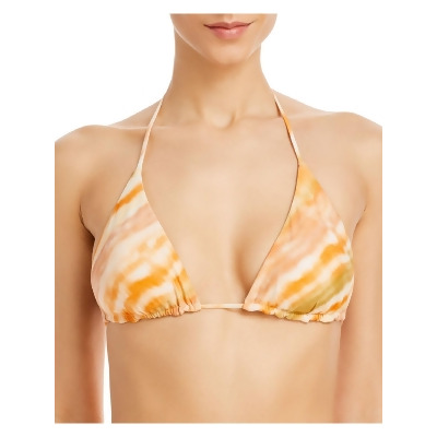 Cult Gaia Womens Tie-Dye Spaghetti Straps Bikini Swim Top 