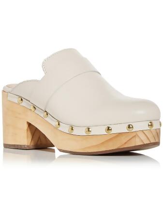 Aqua Womens Soho Leather Platform Clogs 