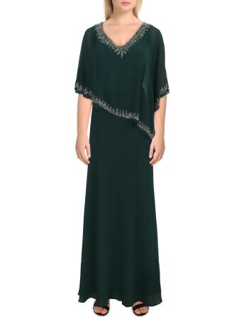 J kara shop beaded capelet gown