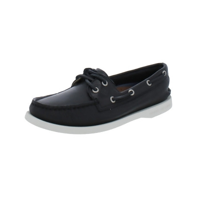 Sperry Womens 2-Eye Leather Slip On Boat Shoes 