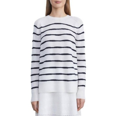 Lafayette 148 New York Womens Sequined Striped Crewneck Sweater 