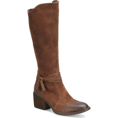 Born Womens Quinn Leather Round Toe Mid-Calf Boots 
