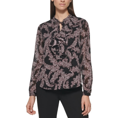 Tommy Hilfiger Womens ` Paisley Tie-Neck Blouse 