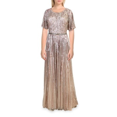 Mac Duggal Womens Sequined Formal Evening Dress 