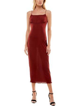Ultra Flirt Womens Emma Sleeveless Sheer Slip Dress 