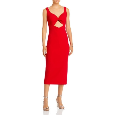 Aqua Womens Cut-Out Midi Cocktail and Party Dress 
