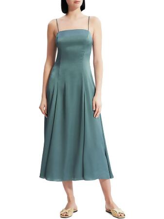 Theory Womens Satin Midi Slip Dress 