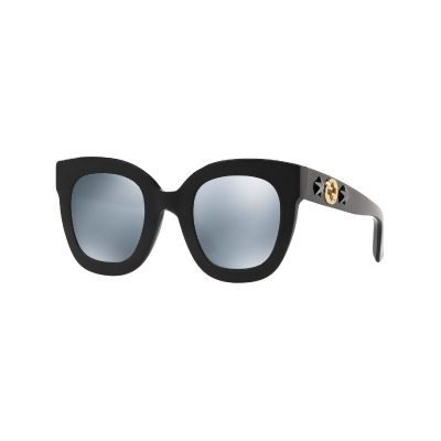 Gucci Womens Havana UV Protection Oversized Square Sunglasses 
