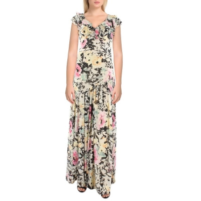 Lauren Ralph Lauren Womens Chiffon Floral Maxi Dress 