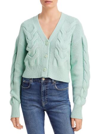 Rag & Bone Womens Cashmere Cable Knit Cardigan Sweater 
