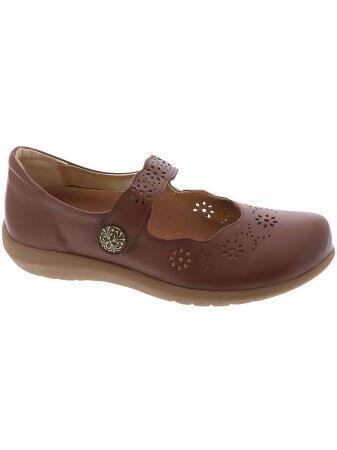 David Tate Womens Bev Adjustable Leather Mary Janes 
