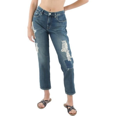 Lauren Ralph Lauren Womens Embellished Mid Rise Ankle Jeans 