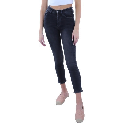 DSTLD Womens High Rise Button Fly Skinny Jeans 