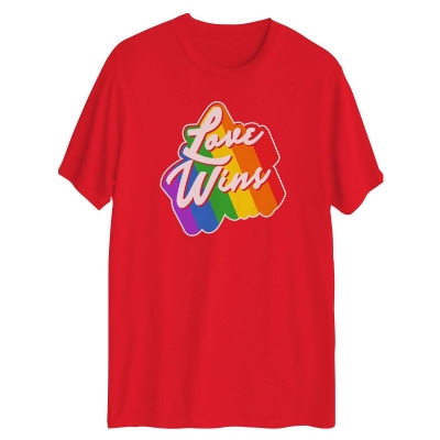 Jem Collective Mens Love Wins Cotton Crewneck Graphic T-Shirt 