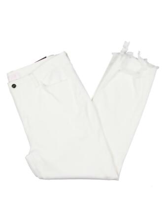 Jen7 Womens High Rise Ankle Straight Leg Jeans