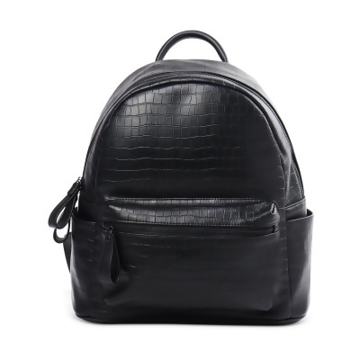 INC Mens Embossed Faux Leather Backpack 