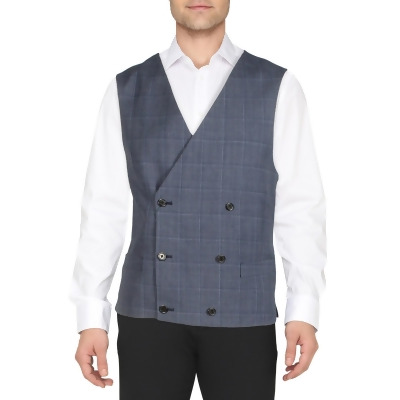 Lauren Ralph Lauren Mens Hansen Double-Breasted Window Pane Suit Vest 