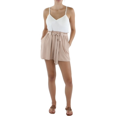 Jolie & Joy by FCT With Love Womens Ribbed Tie Waist Romper 
