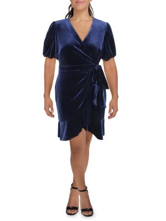 Ralph lauren velvet surplice dress sales