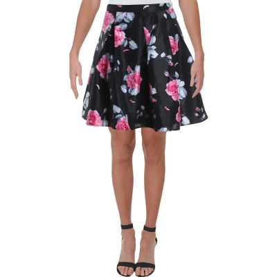 Sequin Hearts Womens Juniors Floral Mini A-Line Skirt 