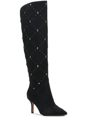 Vince camuto black studded top booties
