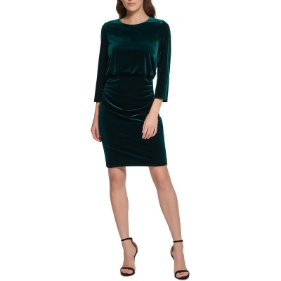 DKNY Womens Velvet Knee Cocktail and Party Dress 