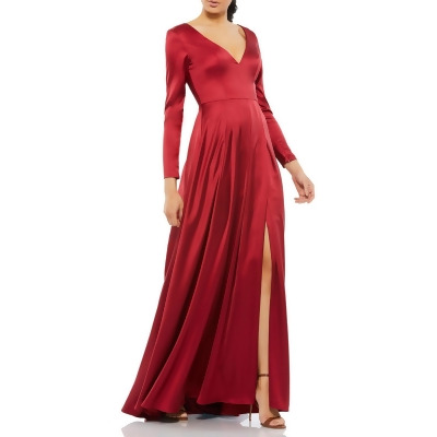 Mac Duggal Womens Plus Satin Formal Cocktail and Party Dress 