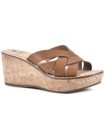 White mountain cork wedge sandals hot sale