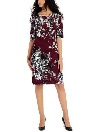 Chaps floral sheath dress discount