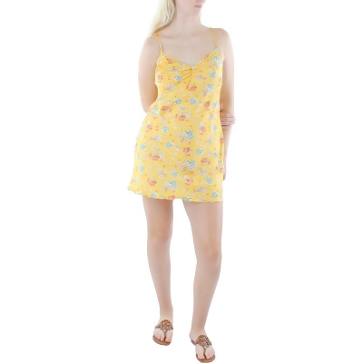 Tash + Sophie Womens Floral Print Short Slip Dress 