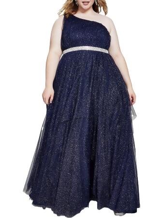 TLC Say Yes To The Prom Womens Plus One Shoulder Juniors Evening Dress